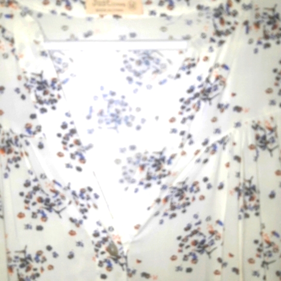 (M)🔥 Just Living🔥 V Neck Blouse/Tunic ptp24"×L30" - Picture 6 of 10